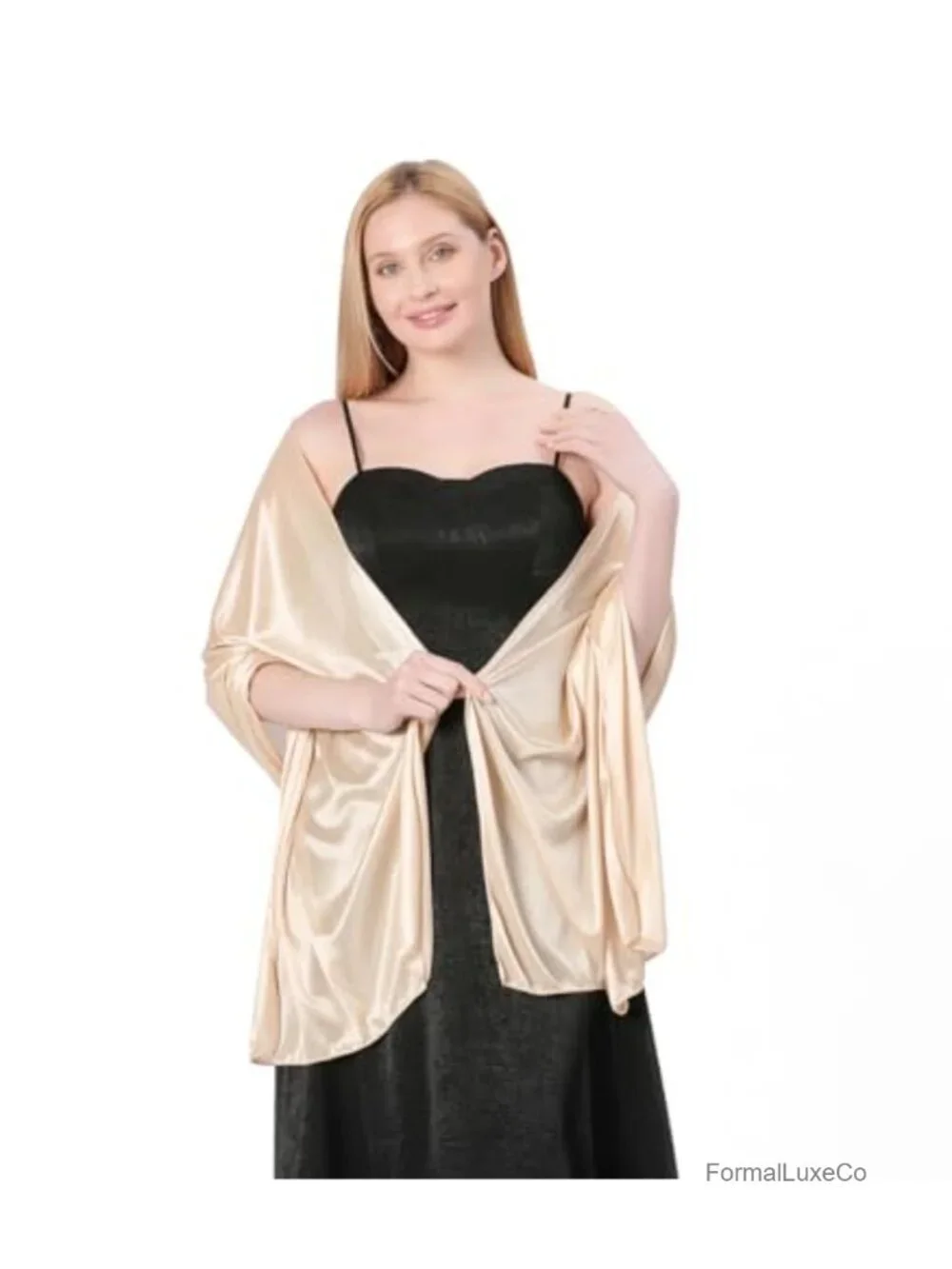Silky Shawl Wrap Cape for Formal Wedding Evening Dress